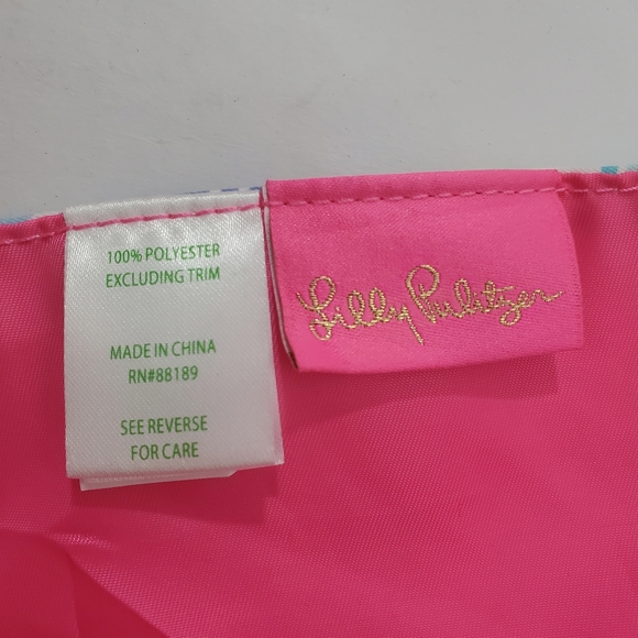 Lilly Pulitzer Christmas Tree Skirt Home Decor Bohemian Queen Pom Pom Pink Blue - Picture 8 of 10